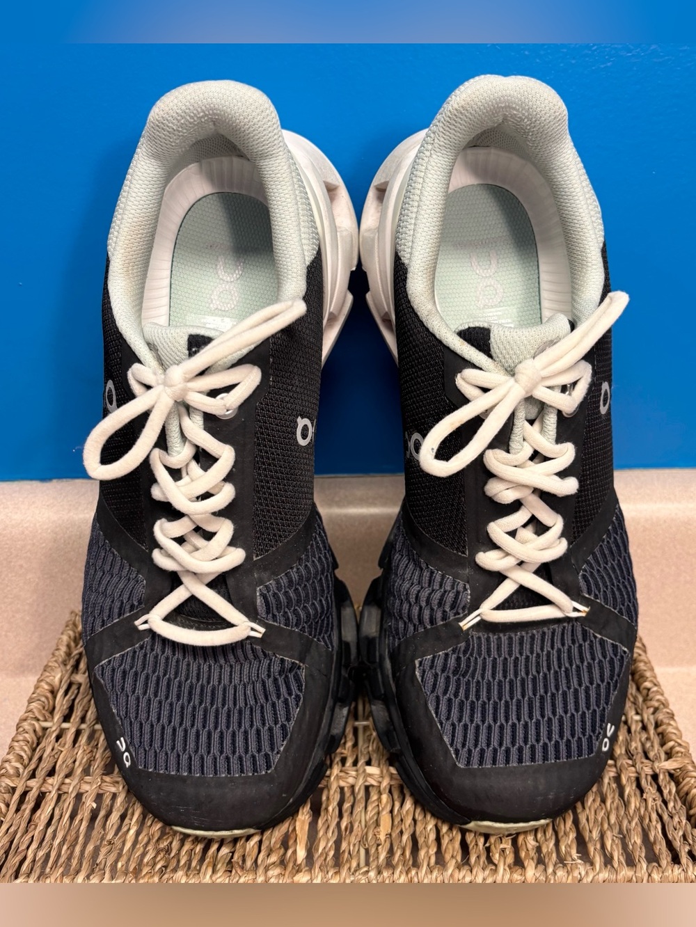 Two Pairs On Running Shoes, Women 8.5, Cloudflyer & Cloudrunner Black White Gray - Picture 2 of 16